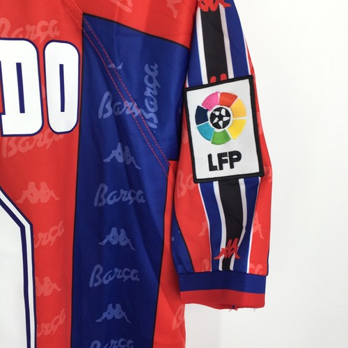 Ronaldo Luís Nazário de Lima  FC Barcelona 1995-97 Soccer Jersey Men Large Kappa - Picture 9 of 10