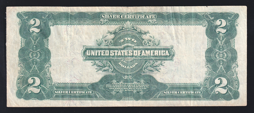 U.S.A. P-339. Series of 1899 - 2 Dollar Silver Certificate.. aVF - Imagen 2 de 2