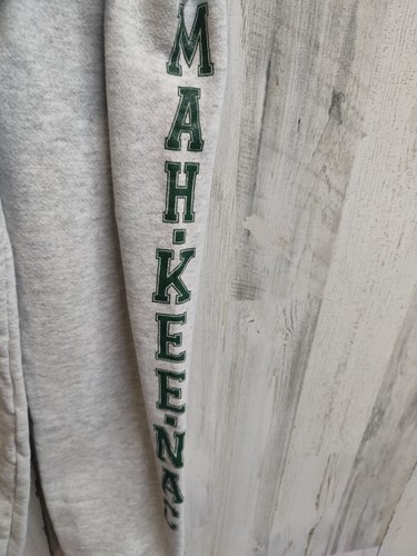 Vintage Tultex Sweatpants Mah-Kee-Nac Side Graphic Boys Medium (10-12) Gray - Picture 4 of 5