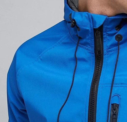 Blend Outer Wear 20702805 Active Athletic Hooded Track Jacket Blue Small BNWT - Picture 8 of 9