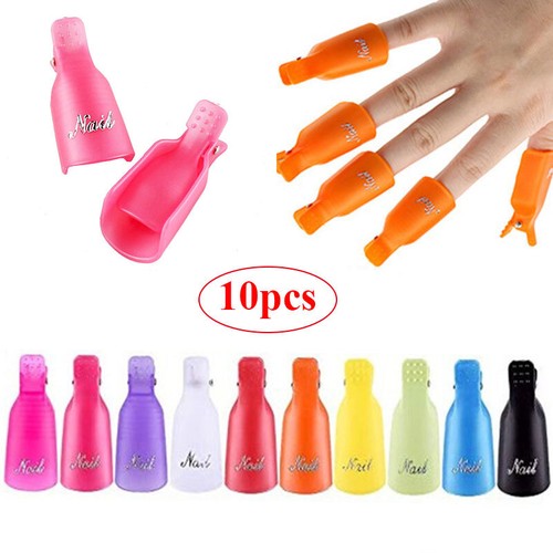 Nail Polish Cleaner 10PCS Nail Soak Off Cap Manicure Tool Nail Wraps Degreaser . - Picture 2 of 21