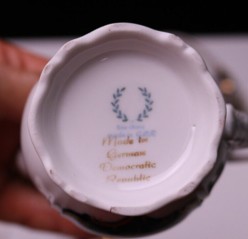 Reichenbach Echt Kobalt Demitasse Mini Kaffeekanne Tassen Untertassen Zuckercreme DDR - Bild 12 von 13
