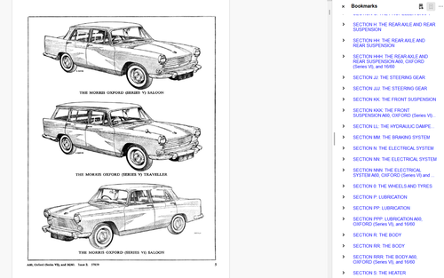 Austin Cambridge A55 (Mk.2) Saloon & Countryman, A60 Factory Werkstatthandbuch - Bild 4 von 8