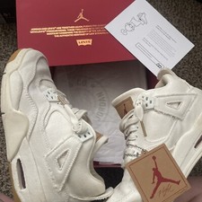 Size 5.5 - Jordan 4 Retro x Levi's White Denim 2018