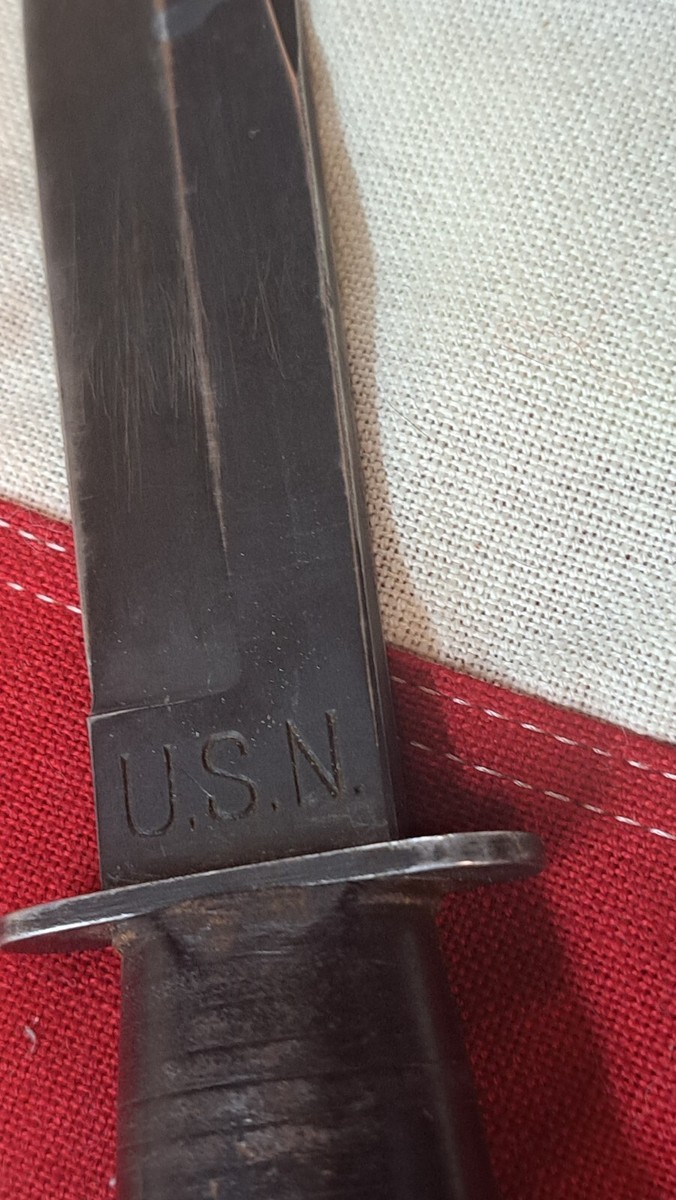 US Navy Mark1 Fighting Knife, USN marked, by Camillus (many