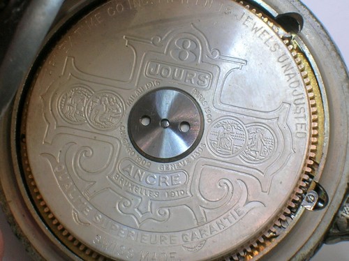 HEBDOMAS CASS 8 DAY POCKET WATCH WITH MOST AMAZING CASE WITH HUNTING SCENE - B/O - Picture 16 of 18