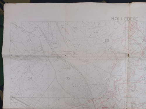WW1 TRENCH MAP "HOLLEBEKE" (SPECIALLY PRODUCED for the BATTLE of PASSCHENDAELE) - Picture 16 of 21