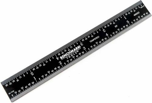 Benchmark Tools 6" 5R Rigid Machinist Ruler Grad Black Chrome Stainless Steel - Picture 3 of 5
