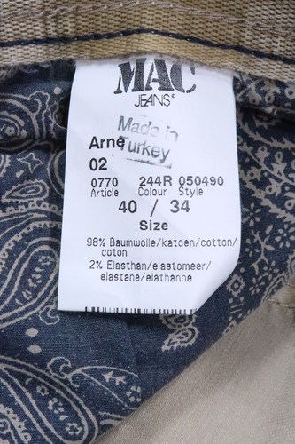 $ 198 NEU MIT ETIKETT MAC JEANS ARNE TWILL HELLBRAUN 40 X 34 STRETCH 5 PKT MODERNE PASSFORM GARMENT DYE - Bild 15 von 15