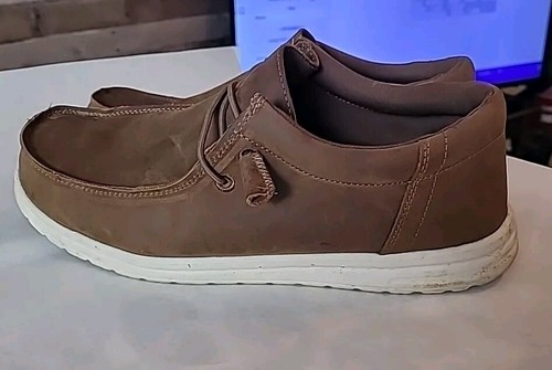 Mocasines sin cordones Day Five de cuero "Bennett" de espuma viscoelástica para hombre talla 11 LT marrón - Imagen 3 de 10