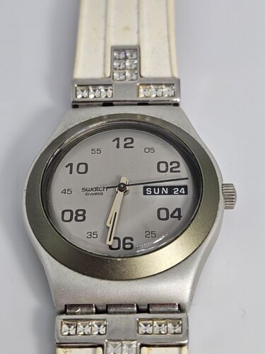 2000 Women's Swatch Irony Baroudeuse YLS7000 Swiss Made Day/Date 32mm Watch - Picture 2 of 16