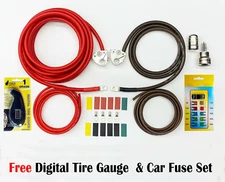 Battery Relocation Kit, 1/0 AWG Cable, Top Post 20 FT RED/ 5 FT BLACK + OUTPUT