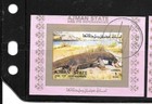 Ajman Large Lizard Mini-Sheet Old Vintage Cto Used Topical Stamps