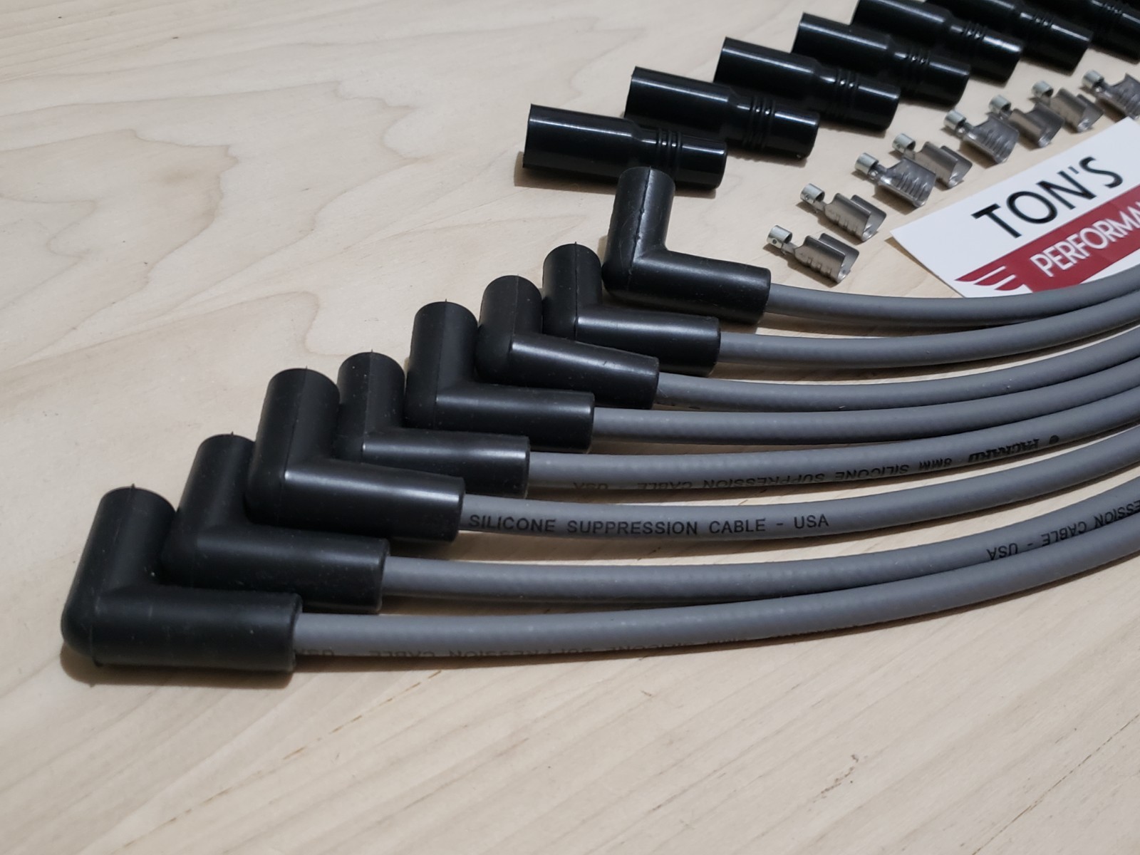 16" Packard 8mm LSX LS1 Universal Unassembled 90 Degree Spark Plug