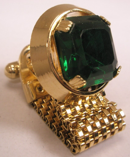 Rhinestone SINGLE Wraparound Vintage Cuff Link replacement lost/broken zo27 - Picture 2 of 4