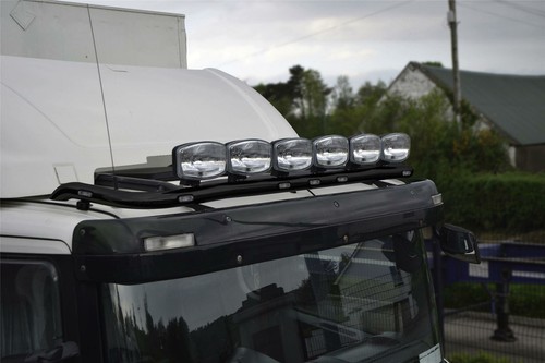 Roof Bar+Flush LED+Rectangle Spots To Fit Scania PGR6 Series 09+ Low Day - BLACK - Picture 2 of 6