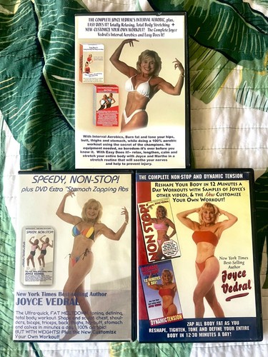 Joyce Vedral 3 DVD Lot Interval Aerobic, Speedy Non-Stop, Dynamic Tension - Picture 1 of 2