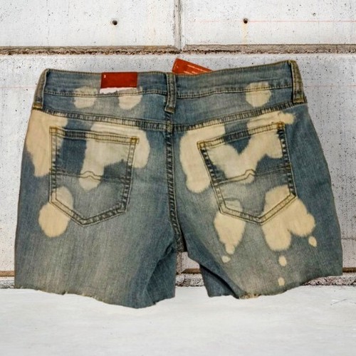 ARIZONA JEAN CO Blue Jean Shorts Cutoff 28" Waist ACID WASH Juniors Size 3 - Picture 2 of 8