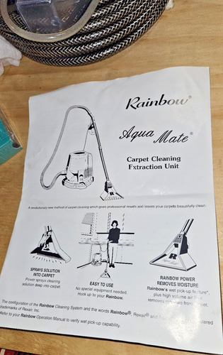 Vintage 1988 Rainbow AquaMate Teppich Shampoo Reinigung Extraktionsgerät Neu im Karton - Bild 17 von 23