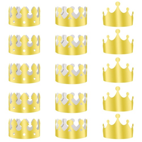 36 PCS Paper Crowns Hat Gold Foil Crowns Paper Party Hat for Birthday Party, ... - Picture 1 of 11