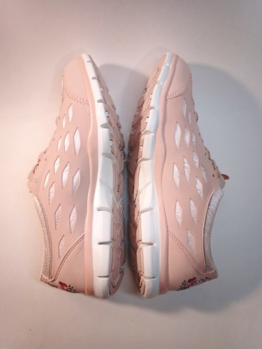 SKECHERS Damen-Sneaker Gratis-Divine Bloom bestickt Rose rosa weiß Größe 7 - Bild 7 von 12