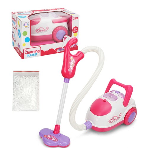Kids Vacuum Cleaner with Lights Pretend Household Cleaning Game Learning Toy - Picture 3 of 9