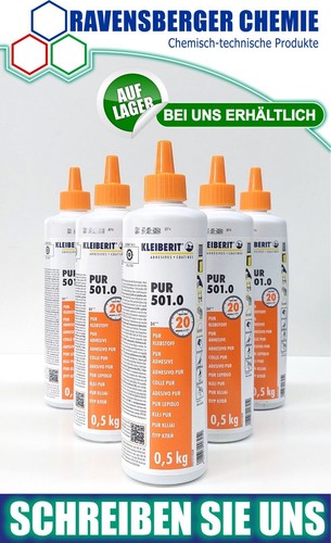 KLEIBERIT PUR Leim D4 501.0 1K-PUR braun Wasserfest Klebstoff Holzkleber 0,5 kg - Bild 2 von 4