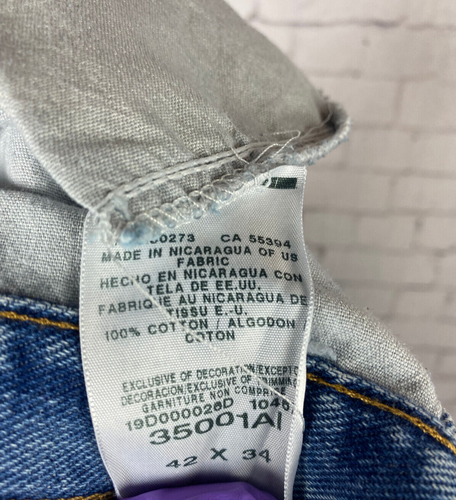 Wrangler Blue Jeans 42 x 34 Men's Denim Pants (CAJ) - Imagen 7 de 7