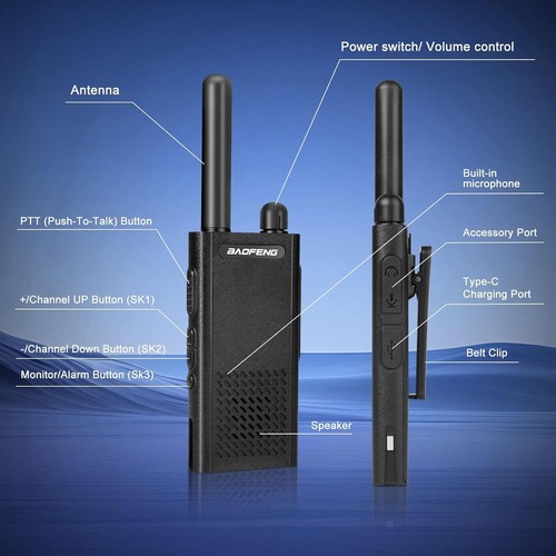Baofeng T26 Walkie Talkies Long Range Rechargeable Battery Two Way Earpieces VOX - Picture 6 of 12