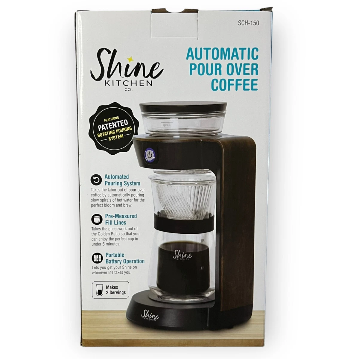 Shine Kitchen Co Autopour ScH-150 Automatic Pour Over Coffee Machine