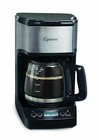 Capresso 5-Cup Mini Drip Programmable Coffee Maker  Black & Stainless