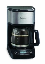 Capresso 5-Cup Mini Drip Programmable Coffee Maker  Black & Stainless