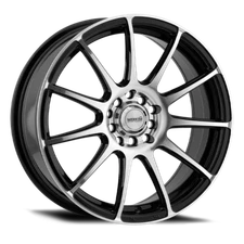 16x7 +40 Maxxim Champ 5x108,5x114.3 Machined / Gloss Black Wheels (Set of 4)