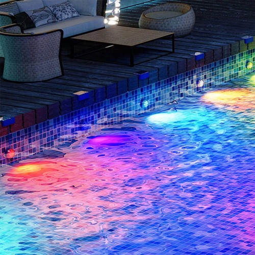 4x RGB Poolbeleuchtung Solar Unterwasser LED Licht Wasserdichte + Fernbedienung - Bild 13 von 23