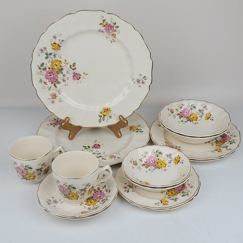 x14 Antique Johnson Brothers Old Chelsea Made In England Dinner Set for 2 - rare - Picture 3 of 23