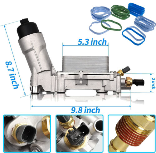 New Aluminum Housing Oil Filter Assembly For 2011-2022 Jeep Dodge Chrysler 3.6L - Picture 4 of 12