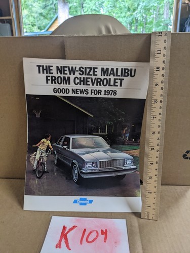Brochure vendita Chevrolet Malibu 1978, originale - Foto 3 di 10
