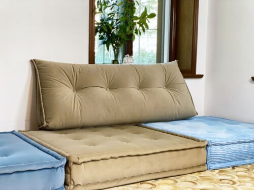 Böhmische Boho marokkanische Mah Jong Sofa maßgeschneidert modulare Schnittcouch - Rückenlehne - Bild 2 von 8