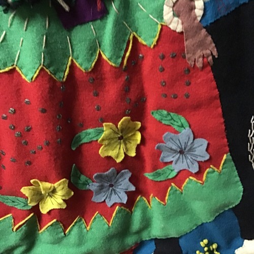 Antique vintage 1940s Mexican souvenir wool jacket. Garcia seal mnos. talla - Picture 9 of 12