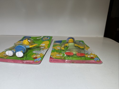 Marge & Bart The Simpsons 1990 Jesco Bendable Lot of 2 Action Figures - Picture 5 of 7