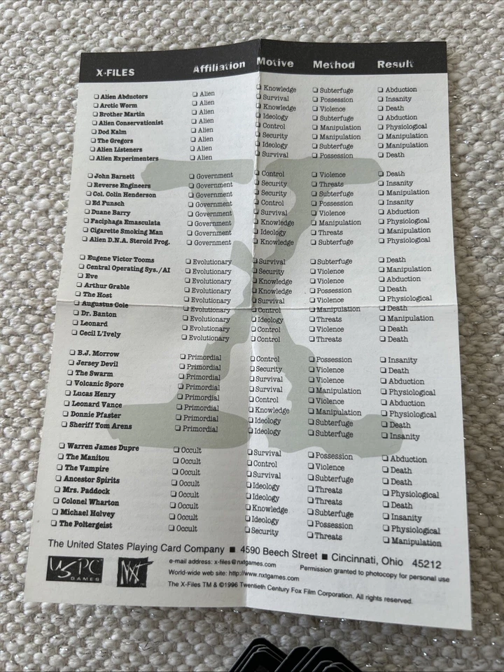 Коллекционная карточная игра The X-Files стартовая колода - Изображение 3 из 4