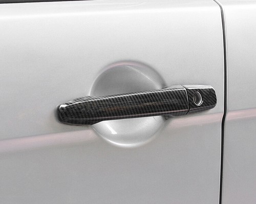 For Mitsubishi Lancer Evolution 07-17 Carbon Fiber Style Side Door Handle Cover - Picture 9 of 11