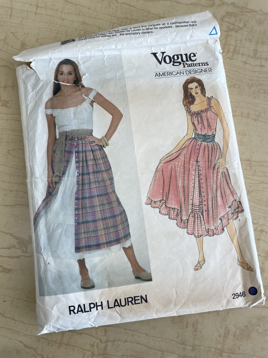 Vogue 2946 Vintage 80s Pattern Ralph Lauren Prairiecore