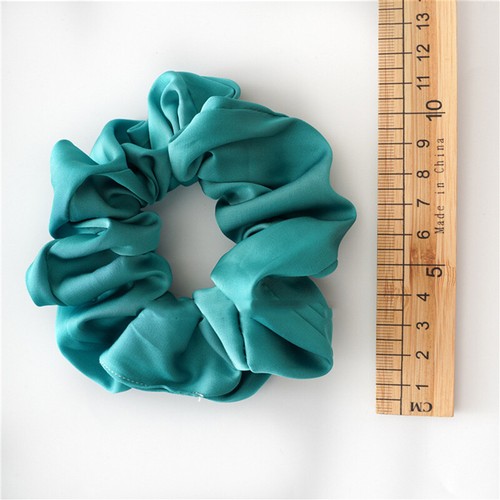 Women Silky Satin Scrunchies Elastic Solid Hair Tie Rope Ring Ponytail Headwear - Picture 2 of 23