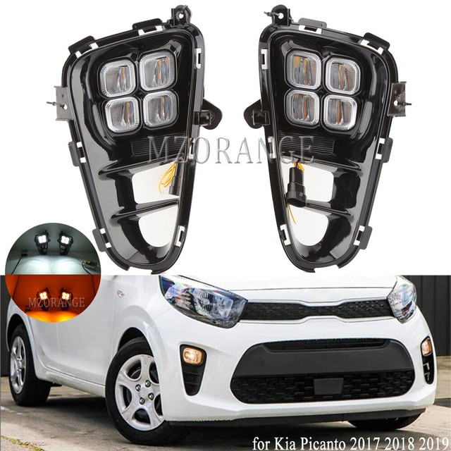 For Kia Picanto 2017 18 2019 2020 Daytime Running Fog Light Bumper