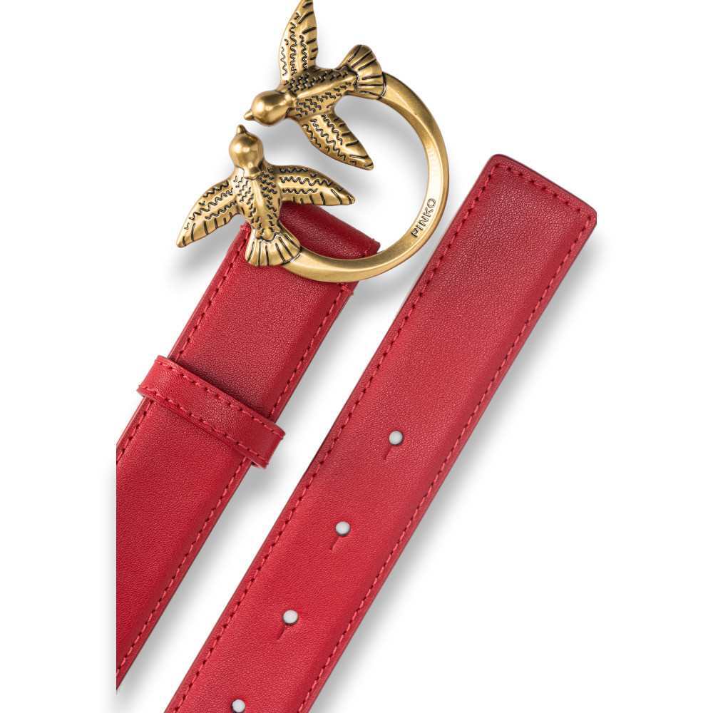 ベルト PINKO SS25 'Love berry' belt (100120A0F1 Z99O) NEW PINKO Belt love berry Female Leather red - 100125-A0F1