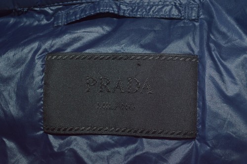 PRADA HERREN NYLON GÄNSEDAUNEN ZIP WESTE MARINE BLAU GILET JACKE GR 48 S-M - Bild 14 von 24