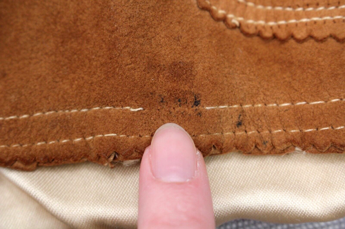 VTG Boy's / Petite Women's 50s Brown Deerskin Suede Leather Jacket Sz XS/S 1950s - Picture 14 of 22