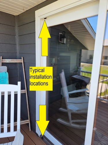 TWO Rubber Bumpers, fits Pella Sliding Patio Door, with Hardware - Picture 5 of 5