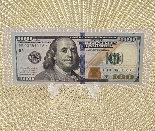 $100 Dollar Bill Star Note 2017A Series PB03341118* Low Run Size RARE -08 - Picture 8 of 10